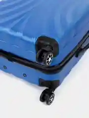 Синий пластиковый чемодан Kartex 0204