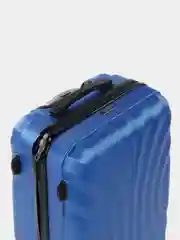 Синий пластиковый чемодан Kartex 0204