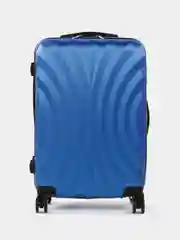 Синий пластиковый чемодан Kartex 0204
