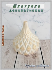 Шкатулка из высокопрочного гипса, ручная работа