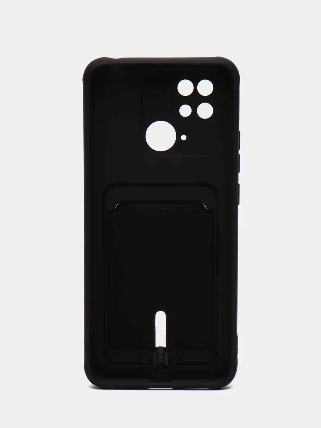 Черный чехол для Xiaomi Redmi 10C, Poco C40 / Сяоми Редми 10С, Поко С40, с карманом для карт