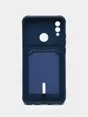 Синий чехол Honor 10 Lite Huawei P Smart 2019 (Хонор 10 Лайт), с карманом для карт