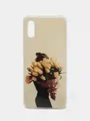 Светло-оранжевый чехол Xiaomi Redmi 9A, Сяоми Редми 9А с рисунком "Игра в кальмара"