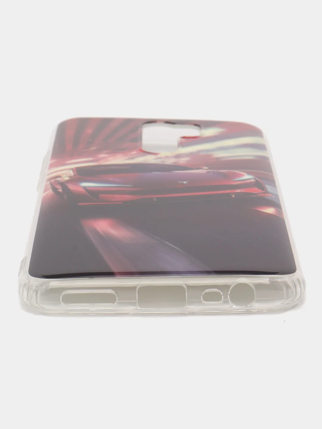 Бордовый чехол Xiaomi Redmi 9 / Сяоми Редми 9, силиконовый, с рисунком