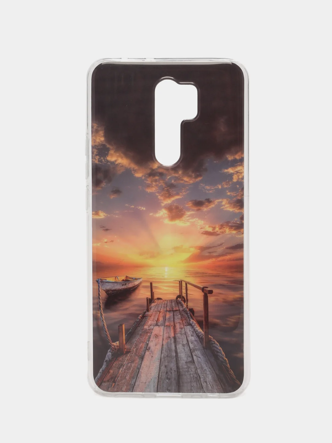 Оранжевый чехол Xiaomi Redmi 9 / Сяоми Редми 9, силиконовый, с рисунком