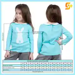 Лонгслив для девочки 5+ Глория принт Заяц, хлопковый