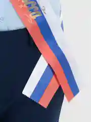 Разноцветный лента "Выпускник 9 класс", атлас