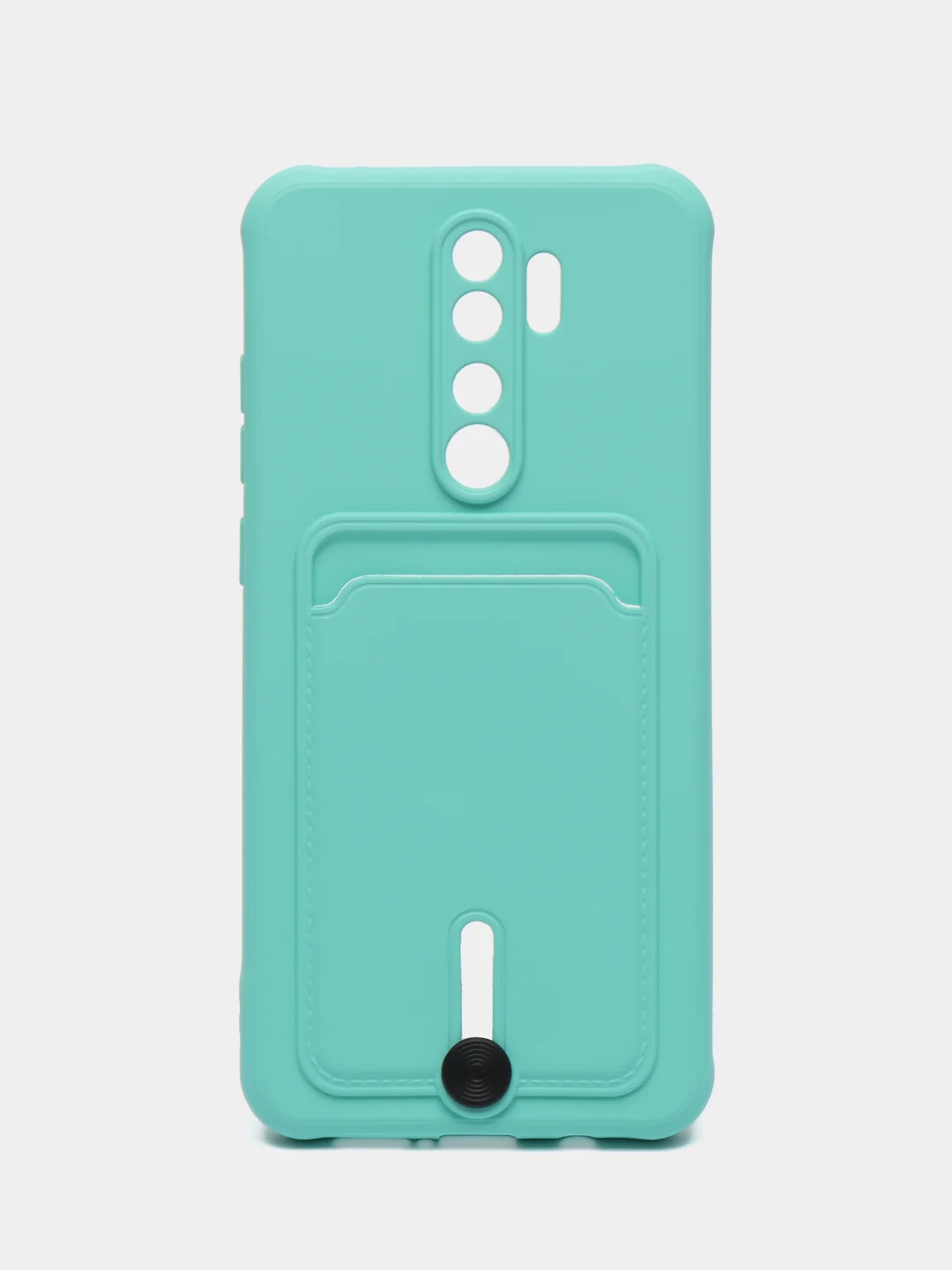 Бирюзовый чехол для Xiaomi Redmi Note 8 Pro (Сяоми Редми Нот 8 Про), с карманом для карт