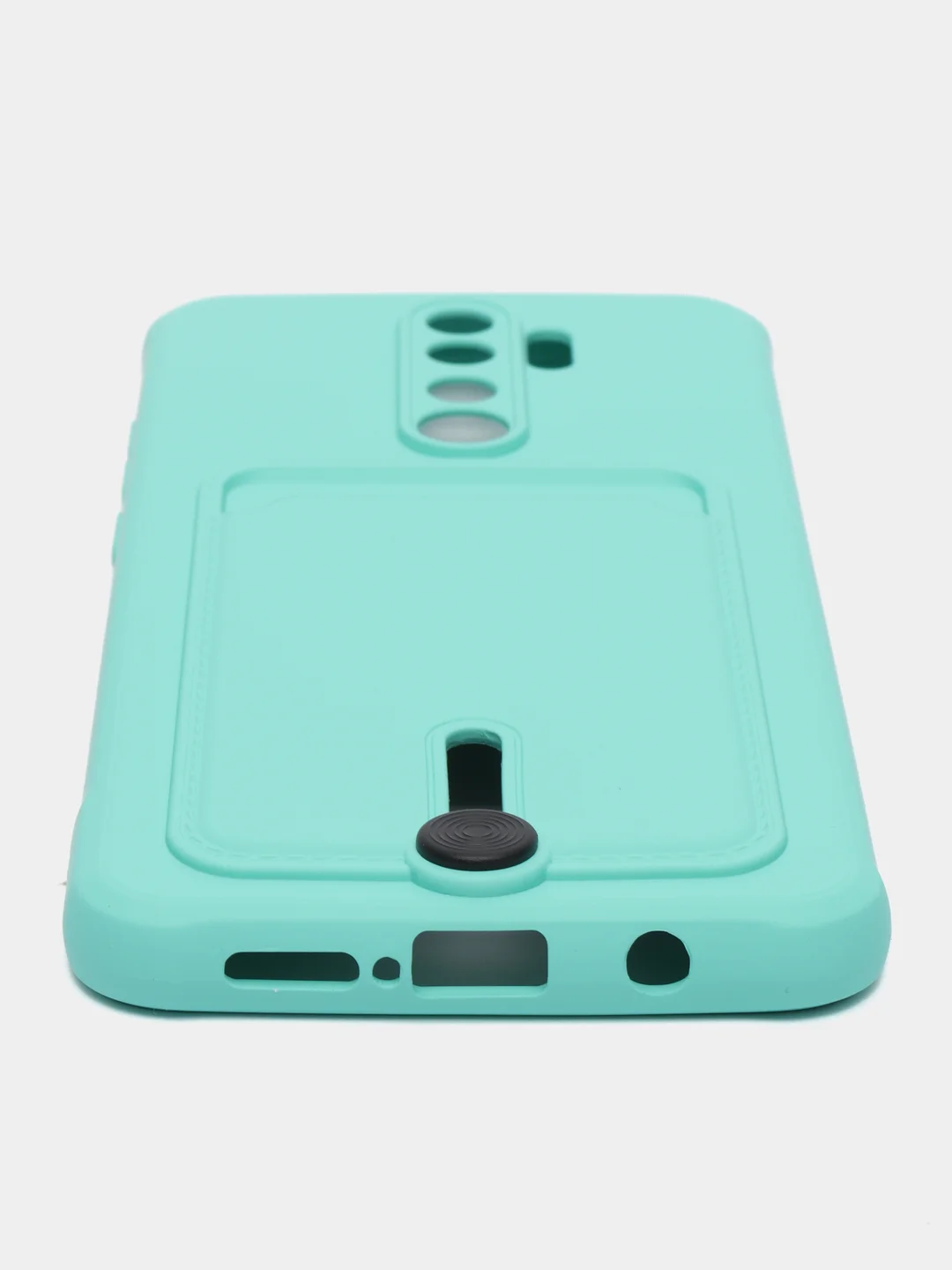 Бирюзовый чехол для Xiaomi Redmi Note 8 Pro (Сяоми Редми Нот 8 Про), с карманом для карт