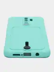 Бирюзовый чехол для Xiaomi Redmi Note 8 Pro (Сяоми Редми Нот 8 Про), с карманом для карт