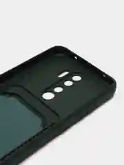 Зеленый чехол для Xiaomi Redmi Note 8 Pro (Сяоми Редми Нот 8 Про), с карманом для карт