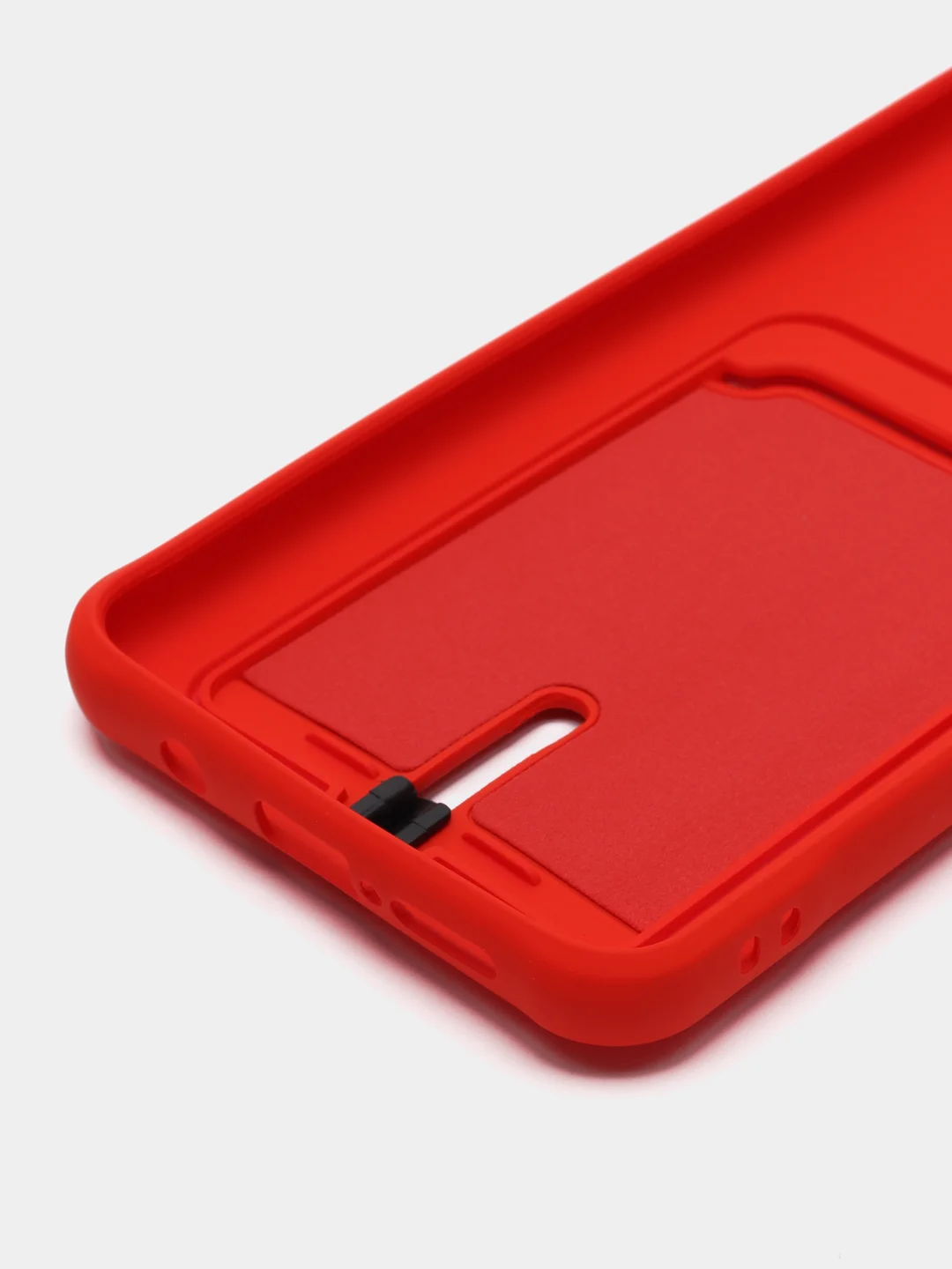 Красный чехол для Xiaomi Redmi Note 8 Pro (Сяоми Редми Нот 8 Про), с карманом для карт