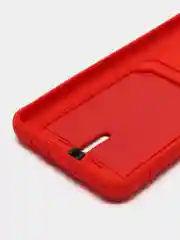Красный чехол для Xiaomi Redmi Note 8 Pro (Сяоми Редми Нот 8 Про), с карманом для карт