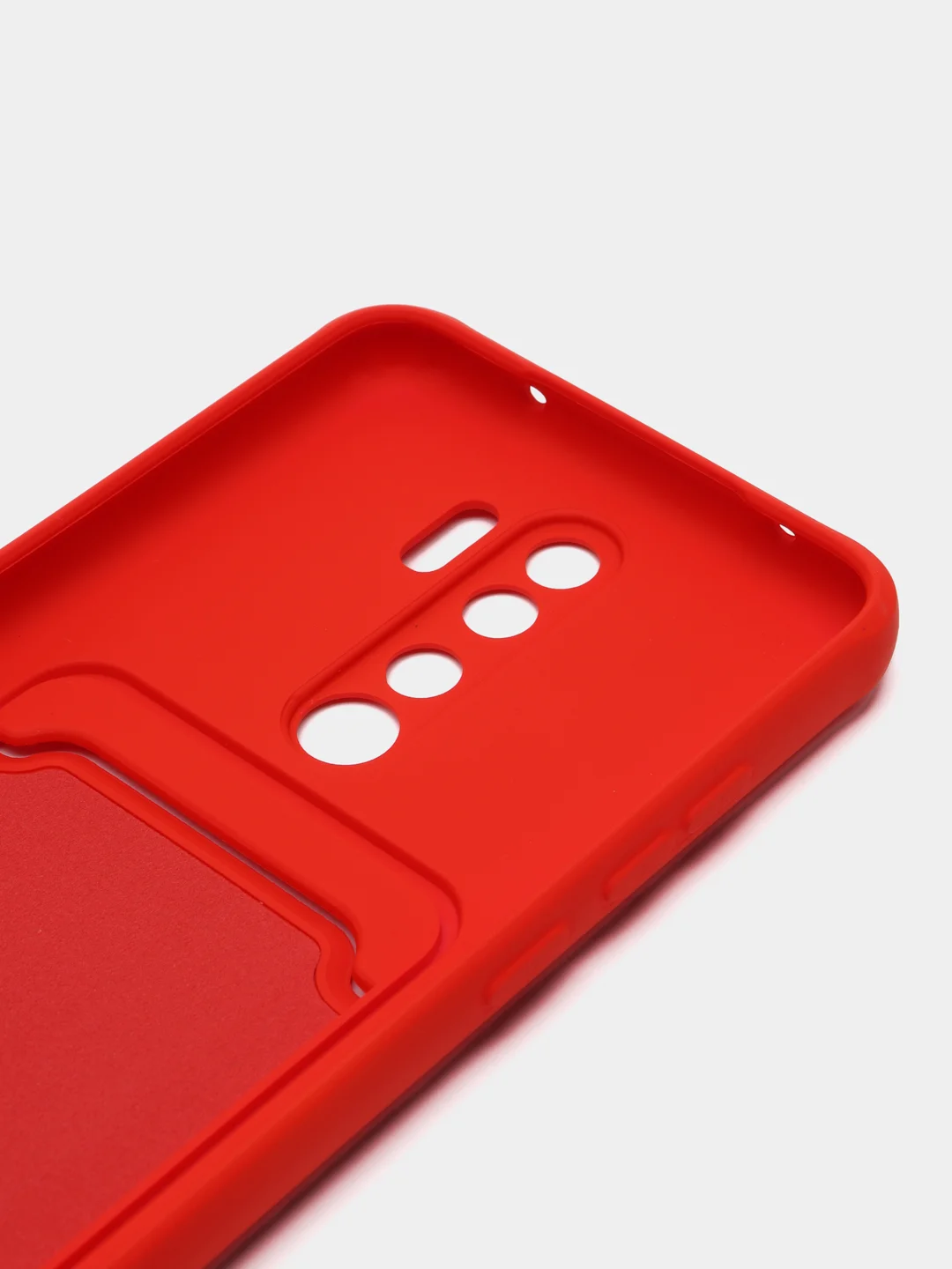 Красный чехол для Xiaomi Redmi Note 8 Pro (Сяоми Редми Нот 8 Про), с карманом для карт