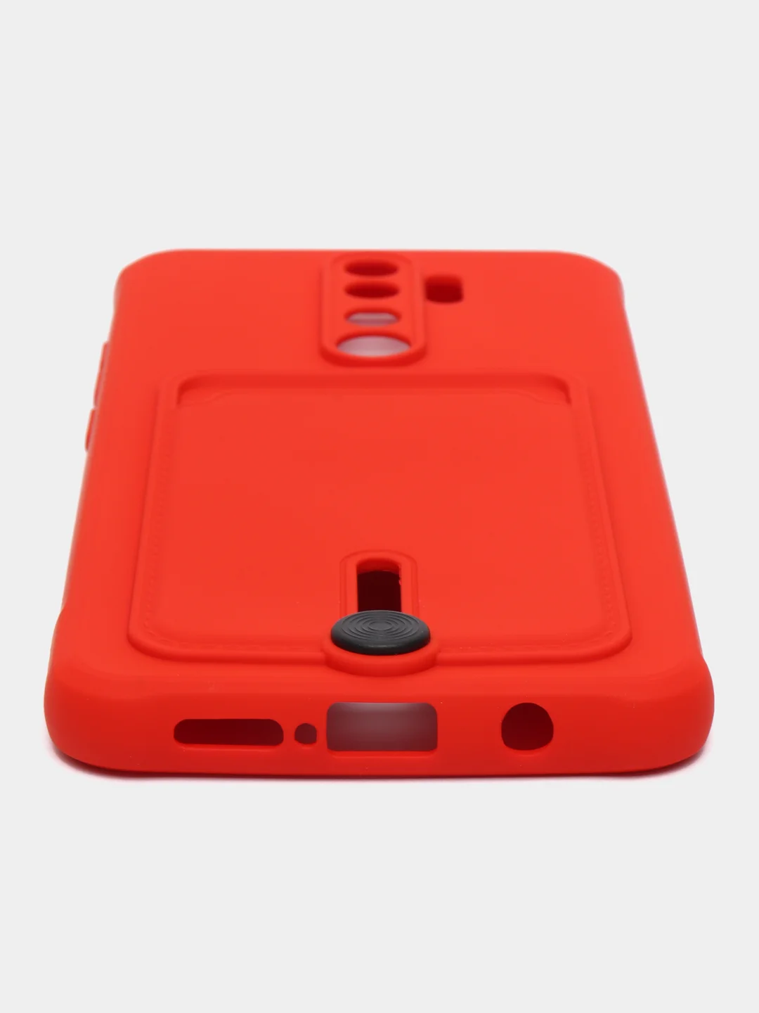 Красный чехол для Xiaomi Redmi Note 8 Pro (Сяоми Редми Нот 8 Про), с карманом для карт