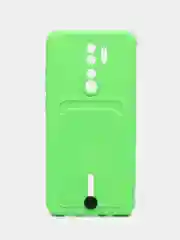Лайм чехол для Xiaomi Redmi Note 8 Pro (Сяоми Редми Нот 8 Про), с карманом для карт