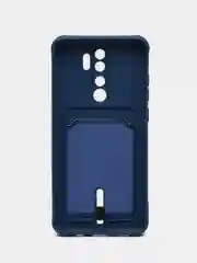 Синий чехол для Xiaomi Redmi Note 8 Pro (Сяоми Редми Нот 8 Про), с карманом для карт