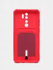 Фуксия чехол для Xiaomi Redmi Note 8 Pro (Сяоми Редми Нот 8 Про), с карманом для карт