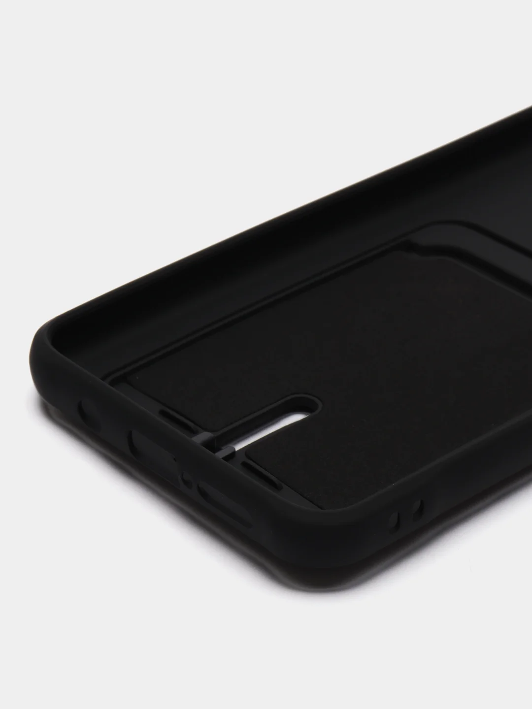 Черный чехол для Xiaomi Redmi Note 8 Pro (Сяоми Редми Нот 8 Про), с карманом для карт
