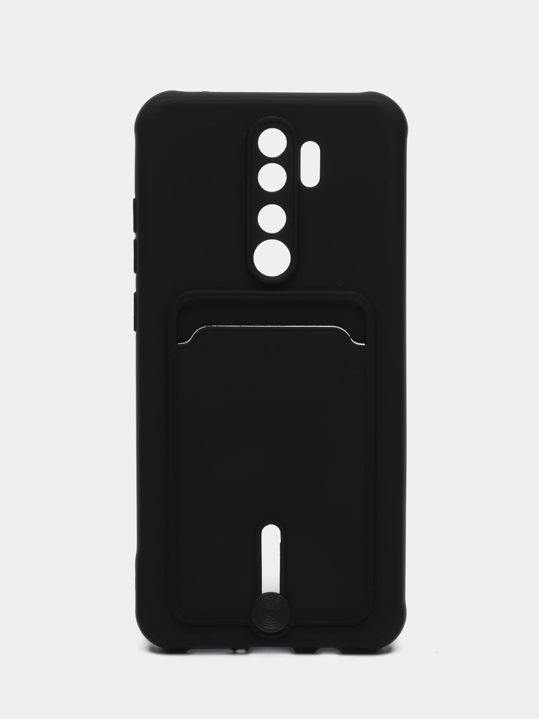 Черный чехол для Xiaomi Redmi Note 8 Pro (Сяоми Редми Нот 8 Про), с карманом для карт