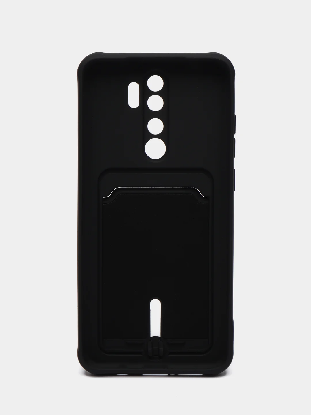 Черный чехол для Xiaomi Redmi Note 8 Pro (Сяоми Редми Нот 8 Про), с карманом для карт