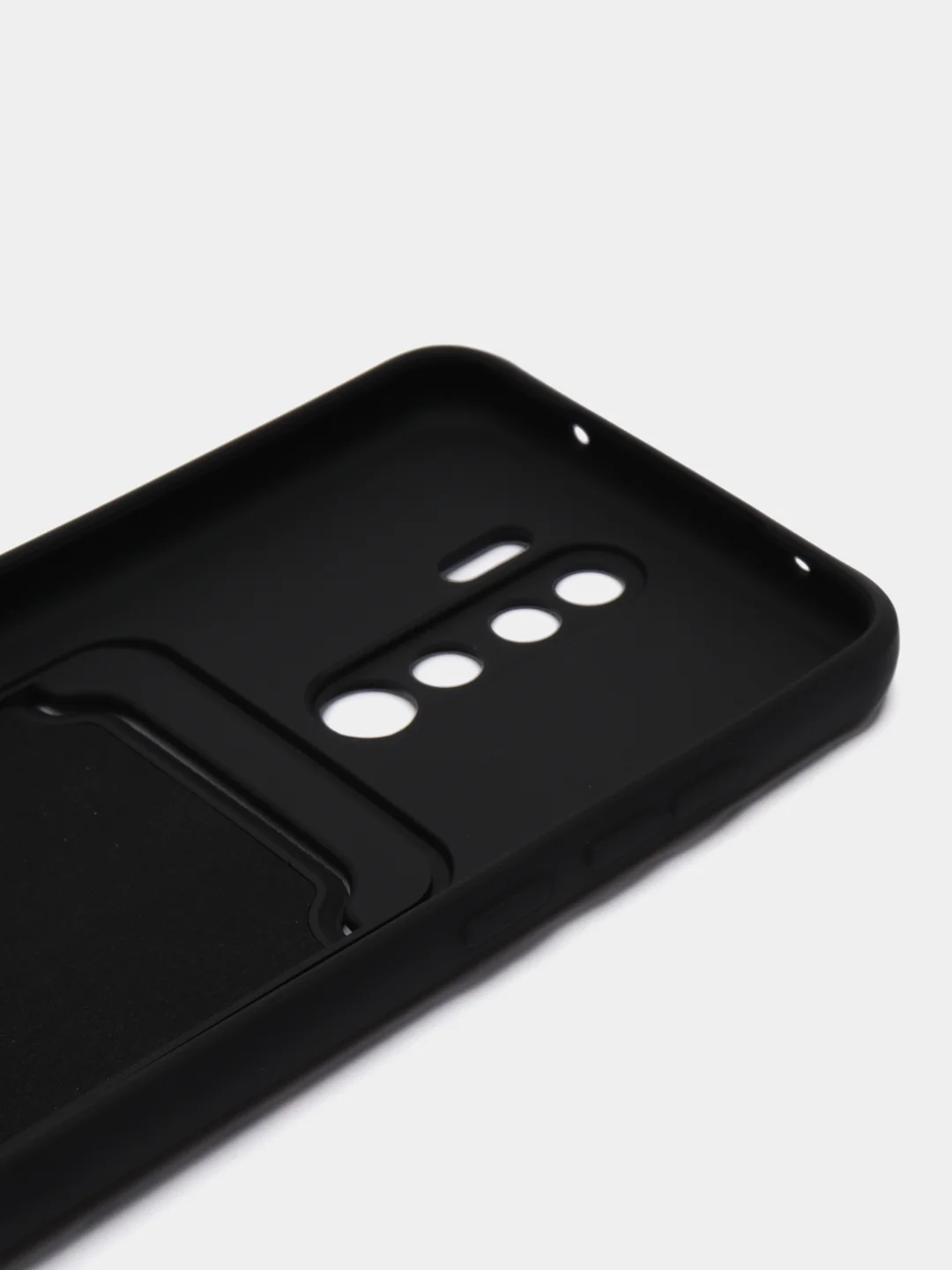Черный чехол для Xiaomi Redmi Note 8 Pro (Сяоми Редми Нот 8 Про), с карманом для карт