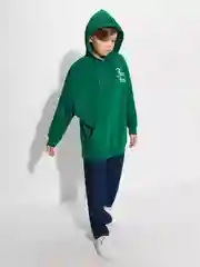 Зеленый худи для мальчика ACOOLA из футера с начесом посадки comfort