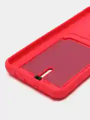 Фуксия чехол для Xiaomi Redmi Note 8 Pro (Сяоми Редми Нот 8 Про), с карманом для карт