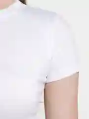 Белый топ в рубчик, спортивный, укороченный