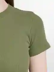 Хаки топ в рубчик, спортивный, укороченный