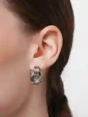 Серебряный серьги-кольца женские, в стиле "Винтаж"