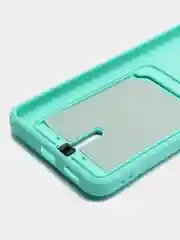 Бирюзовый чехол для Xiaomi Redmi 12C (Сяоми Редми 12С), с карманом для карт