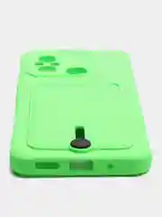 Лайм чехол для Xiaomi Redmi 12C (Сяоми Редми 12С), с карманом для карт