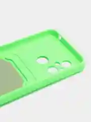 Лайм чехол для Xiaomi Redmi 12C (Сяоми Редми 12С), с карманом для карт
