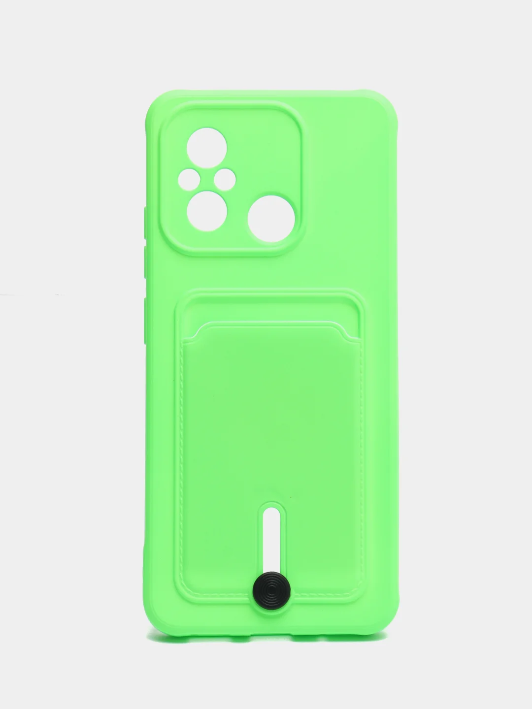 Лайм чехол для Xiaomi Redmi 12C (Сяоми Редми 12С), с карманом для карт