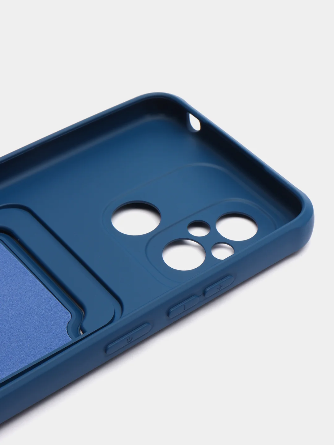 Синий чехол для Xiaomi Redmi 12C (Сяоми Редми 12С), с карманом для карт