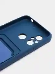 Синий чехол для Xiaomi Redmi 12C (Сяоми Редми 12С), с карманом для карт