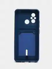Синий чехол для Xiaomi Redmi 12C (Сяоми Редми 12С), с карманом для карт