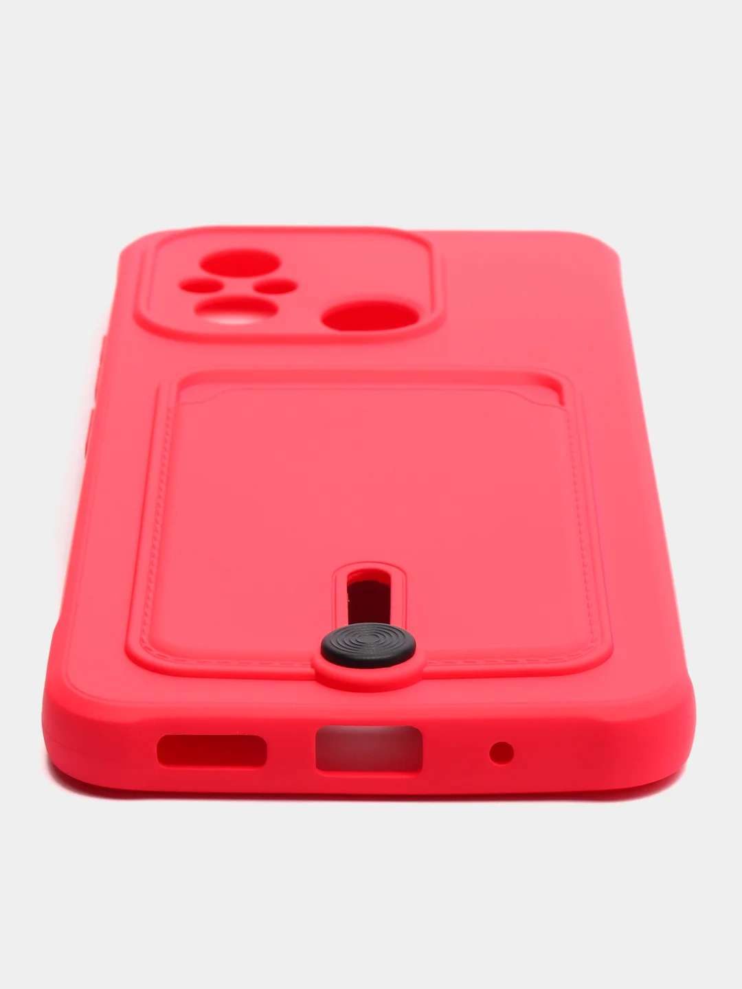 Фуксия чехол для Xiaomi Redmi 12C (Сяоми Редми 12С), с карманом для карт