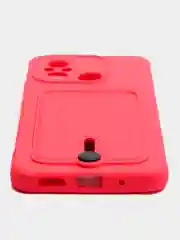 Фуксия чехол для Xiaomi Redmi 12C (Сяоми Редми 12С), с карманом для карт