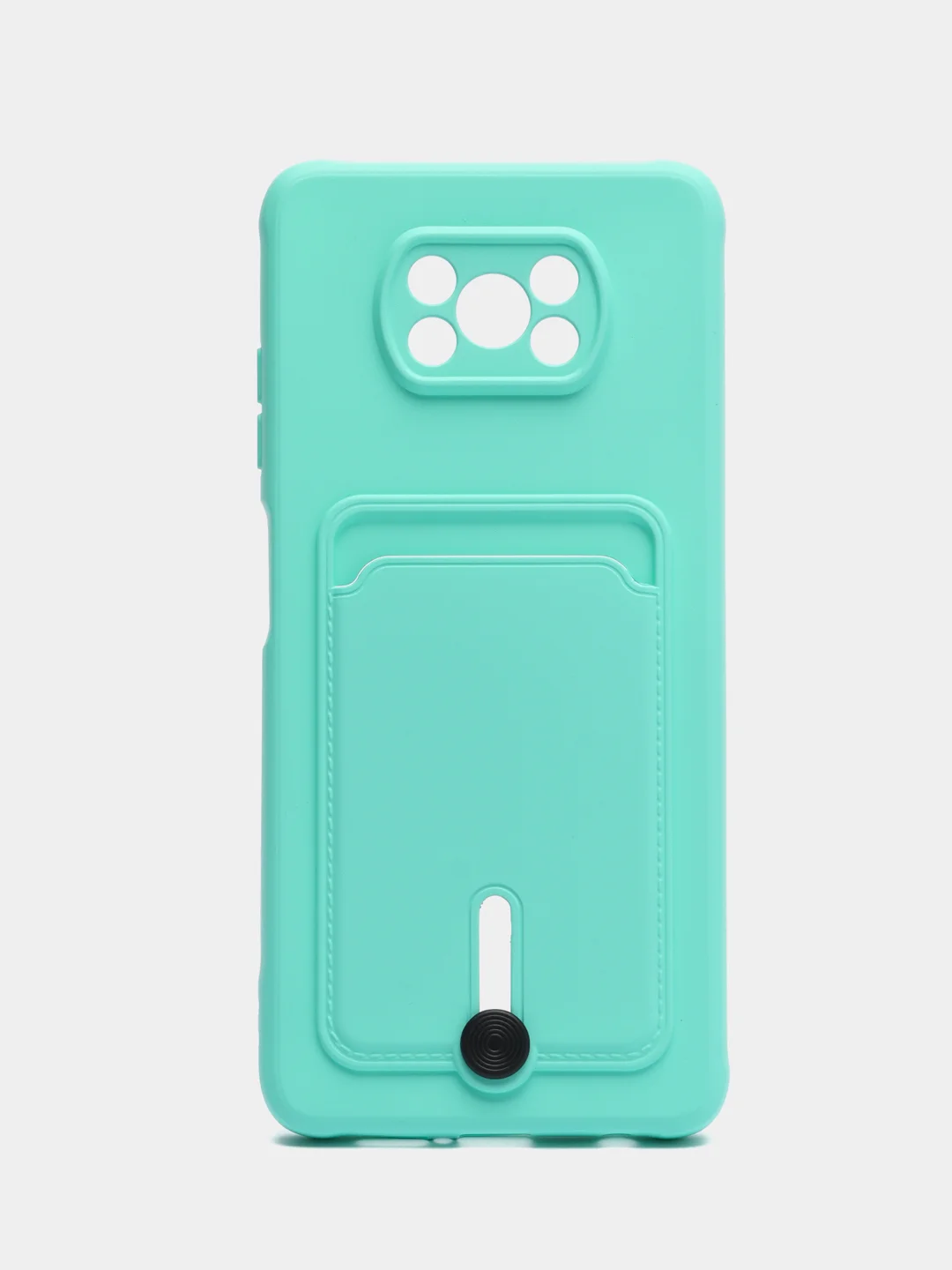 Бирюзовый чехол Xiaomi Poco X3 NFS X3 Pro (Сяоми Поко Х3 Х3 Про), с карманом для карт