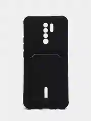 Черный чехол для Xiaomi Redmi 9, Сяоми Редми 9, с карманом для карт