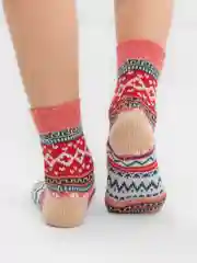 Коралловый носки шерстяные, новогодние, зимние, женские