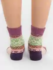 Фуксия носки шерстяные, новогодние, зимние, женские