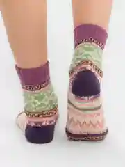 Фуксия носки шерстяные, новогодние, зимние, женские