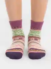 Фуксия носки шерстяные, новогодние, зимние, женские