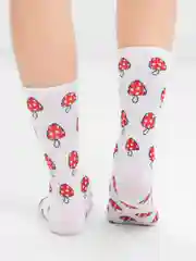 Зеленый носки высокие, унисекс, с принтом "Крысы", "Лисы", "Грибы Мухоморы", длинные