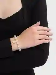 Бежевый кольцо, цепочка, браслет, серьги "Кролик" на Новый Год