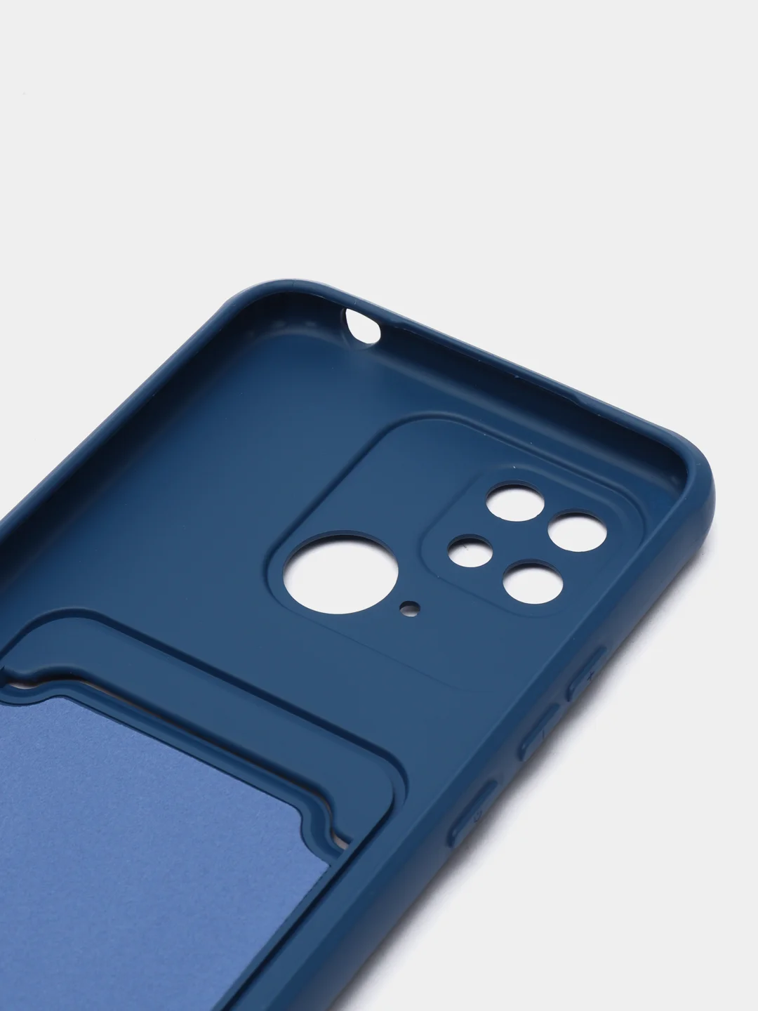 Синий чехол для Xiaomi Redmi 10C, Poco C40 / Сяоми Редми 10С, Поко С40, с карманом для карт