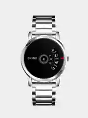 Серый мужские часы Skmei "1260", наручные в жестяной коробке